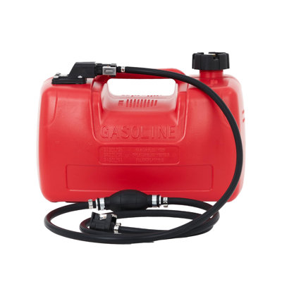  Réservoir portatif 3 gallons avec jauge, poignée et pompe, réservoir de transfert de carburant pour bateau hors-bord