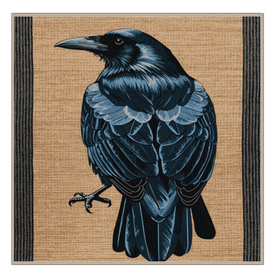 Washable American Crow Birds Area Rug