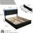 Upholstered Bed Frame with 4 Storage Drawers,LED Headboard,Heavy Duty Wood Slat Support-1996569241-1996569240