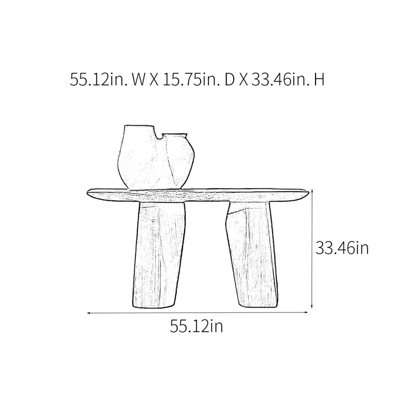 Philibert, H 33,46 po x l 55,12 po x P 15,75 po