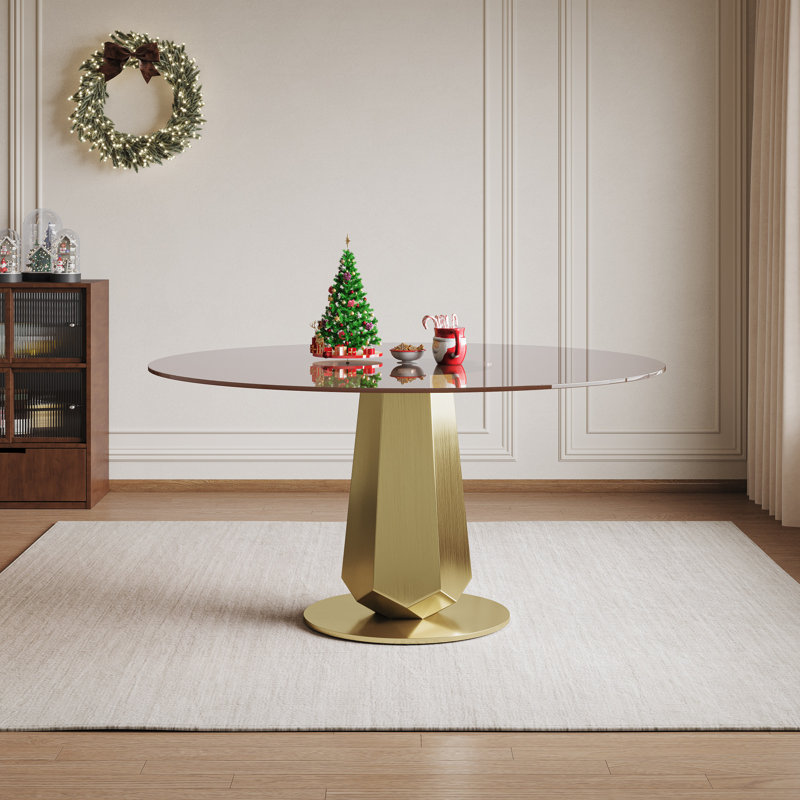 Luxury Dining Table, Modern Kitchen Table, Space Saving Breakfast Table for Apartments, Antique Black