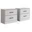 Deux tables de chevet en blanc-129434166