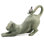 Crouching Cat with Bird Garden Sculpture