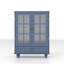 Buffet Minimalisme avec portes doubles en verre et tiroir, buffet de rangement moderne-760055318