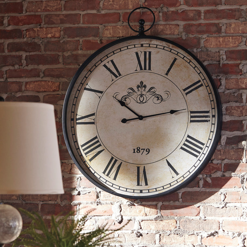 Très grande horloge murale 31 po