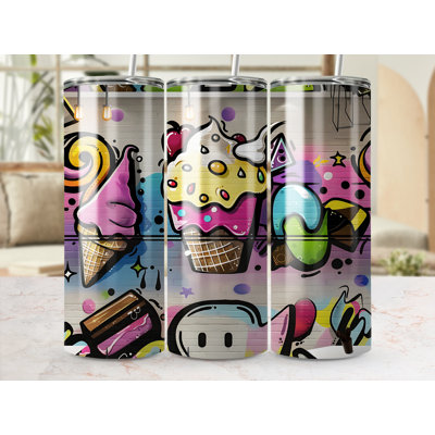 Choose Handmade Tumblers 591ml Vacuum Insulated Stainless Steel (18/8) Travel Tumbler with Straw