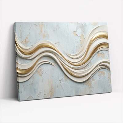 Motif de vagues, art mural sur toile, ensemble de 1