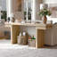 Console très large en placage de bois véritable de 66 po, canapé minimaliste derrière le canapé pour le vestibule, le couloir, le salon, le bureau à domicile, chêne vieilli-1526780904
