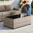 Emanuell Wicker / Rattan Outdoor Coffee Table With Umbrella Hole-1146303065