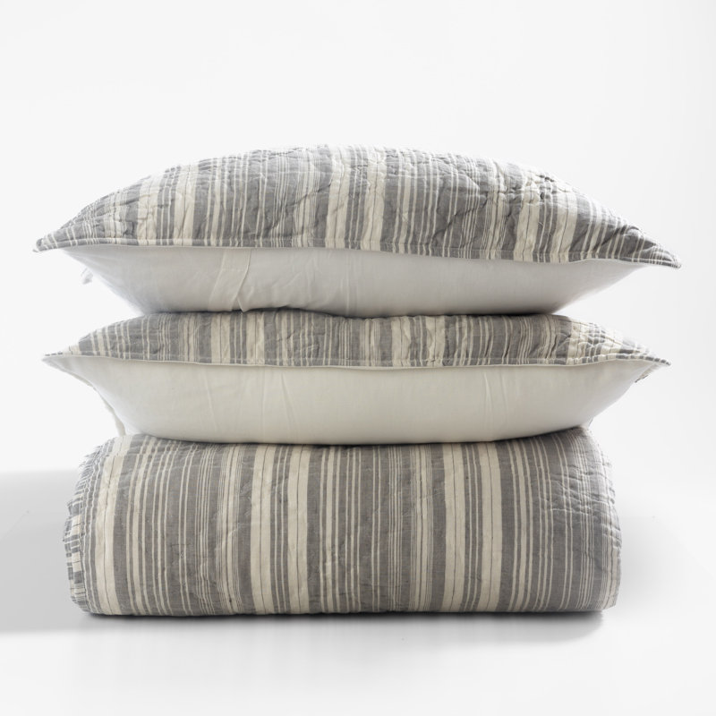 Franca Quilt, King Quilt, Gray