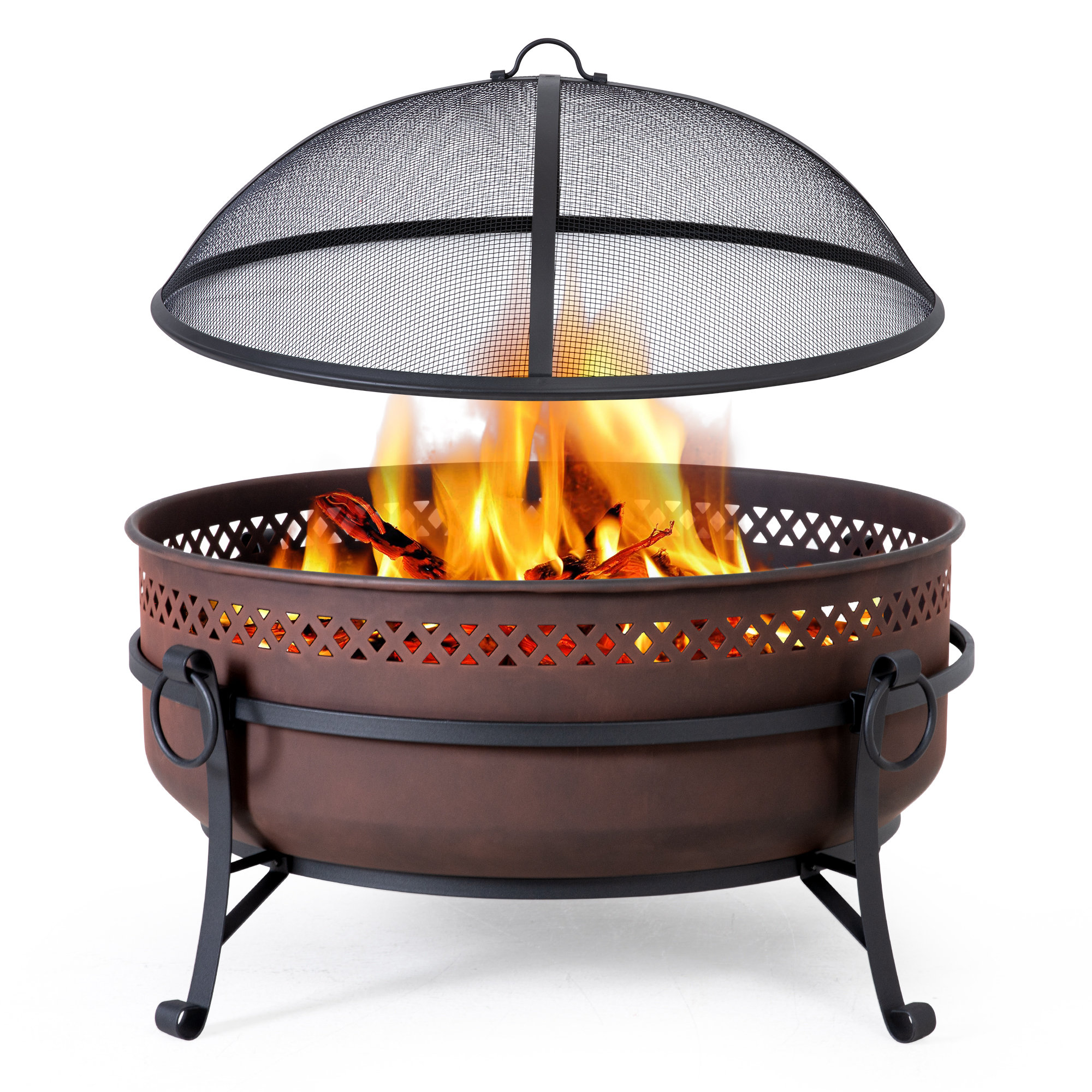 George Oliver Jahidul 24 H x 36 W Steel Wood Burning Outdoor Fire Pit &  Reviews