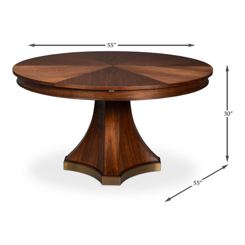 Chelsea Round Walnut Wood Dining Table