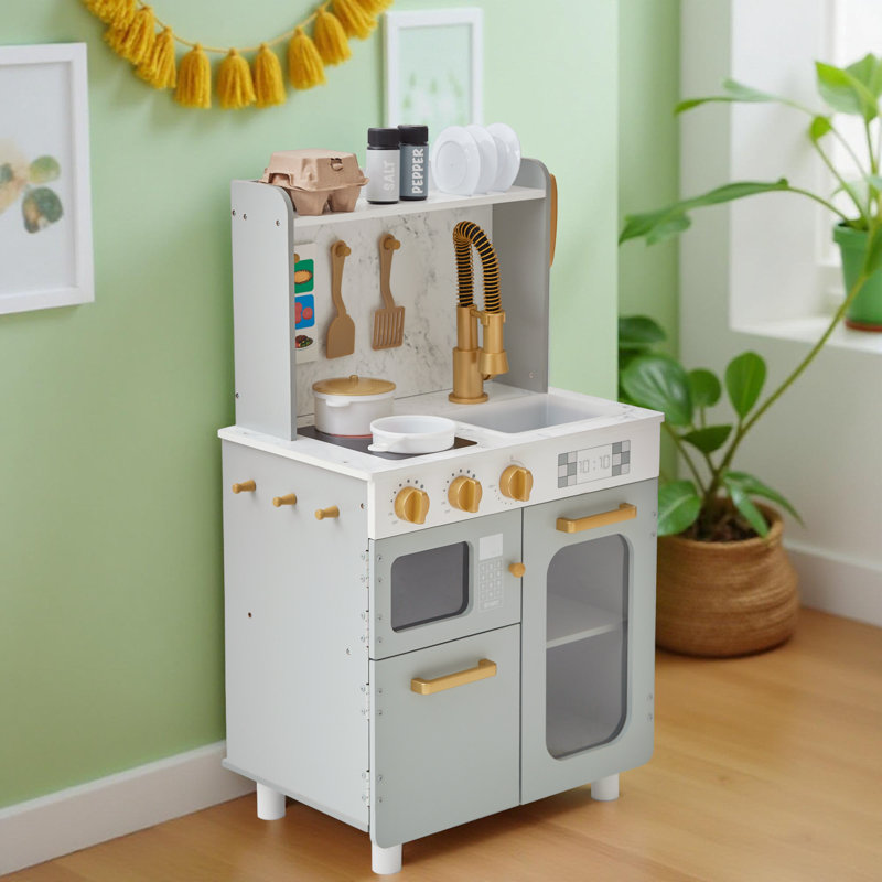 Teamson Kids Little Chef Memphis Play Kitchen, Gray