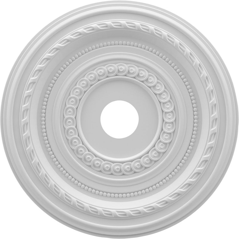 Cole Thermoformed PVC Ceiling Medallion, 22" H x 22" W x 1" D, Unfinished