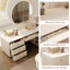 Ensemble coiffeuse blanche 47,24 "avec miroir lumineux DEL