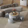 Aolaith Upholstered Storage Swivel Coffee Table With 4 Small Ottomans