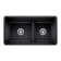 Precis SILGRANIT 33" 60/40 Reversible Double Bowl Undermount Kitchen Sink with Low Divide