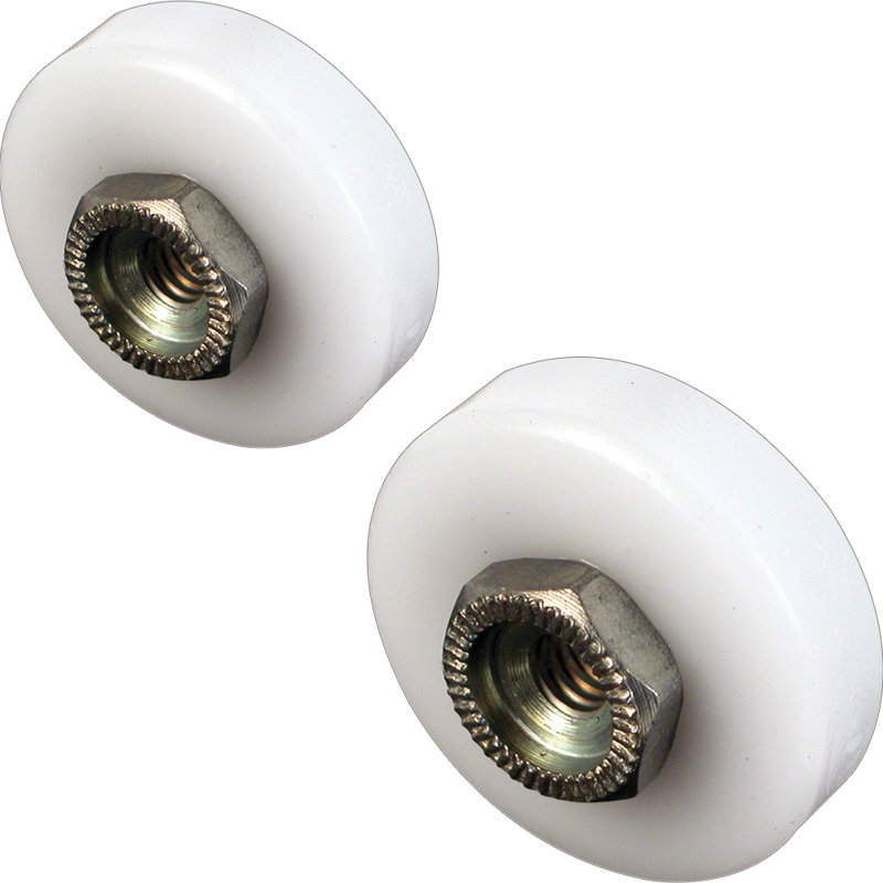 Prime-Line Shower Door Roller, 7/8 in. and 3/4 in. Diameter, Flat Edge Nylon Tire