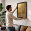 Golden Tree with Border Botanical - Framed Print-1425057453-1425057489
