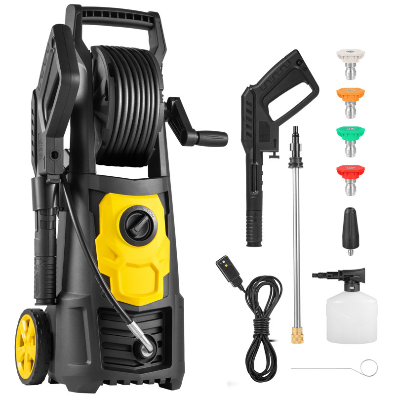 VEVOR 2000 PSI Electric Pressure Washer with Hose Reel and Foam Cannon