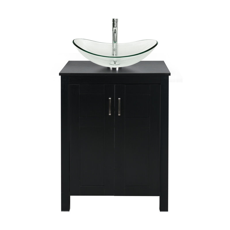 Alisynn 24.4'' Single Bathroom Vanity with Manufactured Wood Top