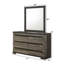 Mobilier de chambre à coucher 1 pièce à 6 tiroirs avec commode à 6 tiroirs gris