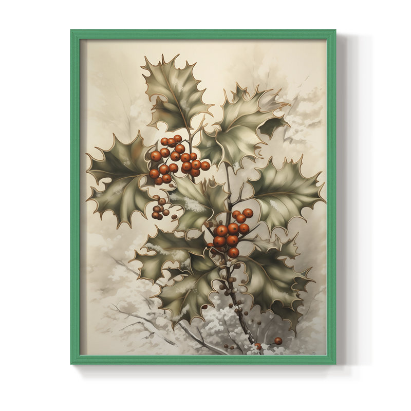 Christmas Holiday Art DCCXIV Framed Print - Solid Wood, H 15 po x l 12 po, Vert