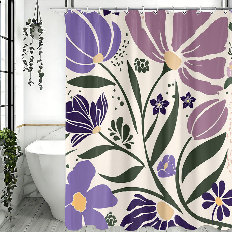 Shower Curtains with Hooks Included