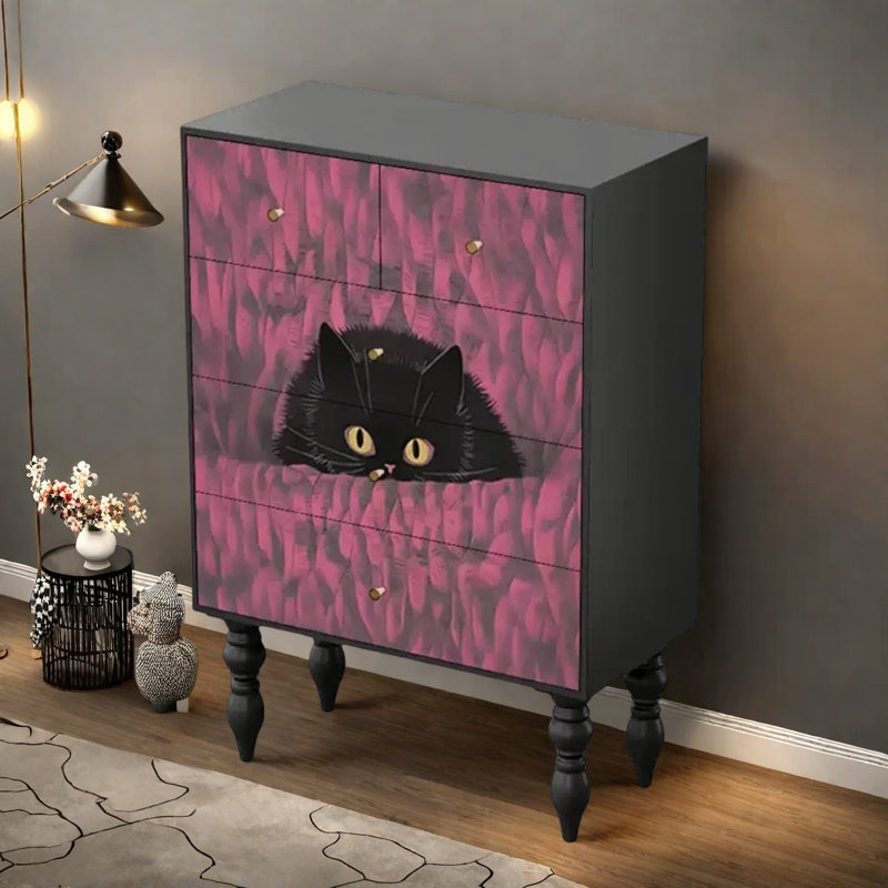 Modern  Five Drawer Storage Accent Chest