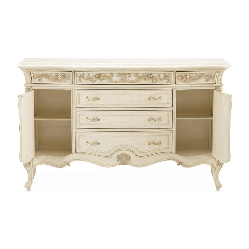 Platine De Royale 73.25'' W Solid Wood Sideboard