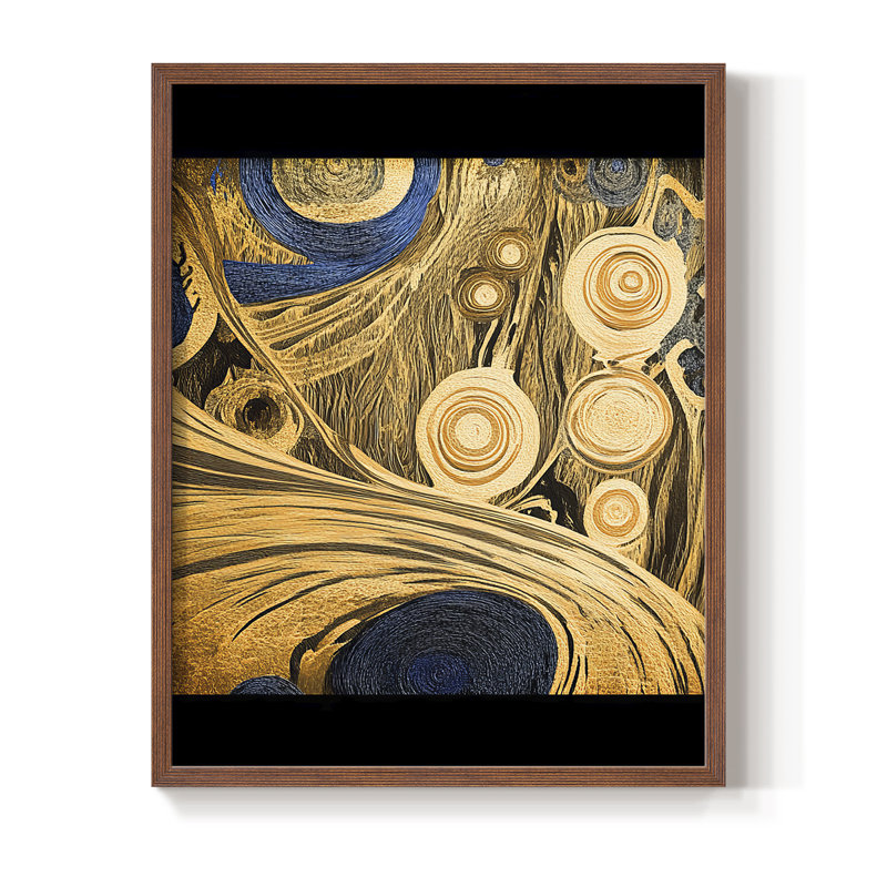 «Abstract Abstract», reproduction encadrée - prêt à accrocher, Brun, H 20 po x l 16 po