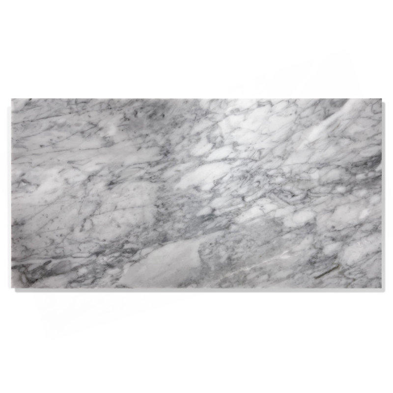 Marbre de Carrare 12 * 24, marbre gris, marbre naturel, marbre véritable, marbre véritable, pour le mur et le sol, carrelage en marbre poli, 1 boîte 4 pièces