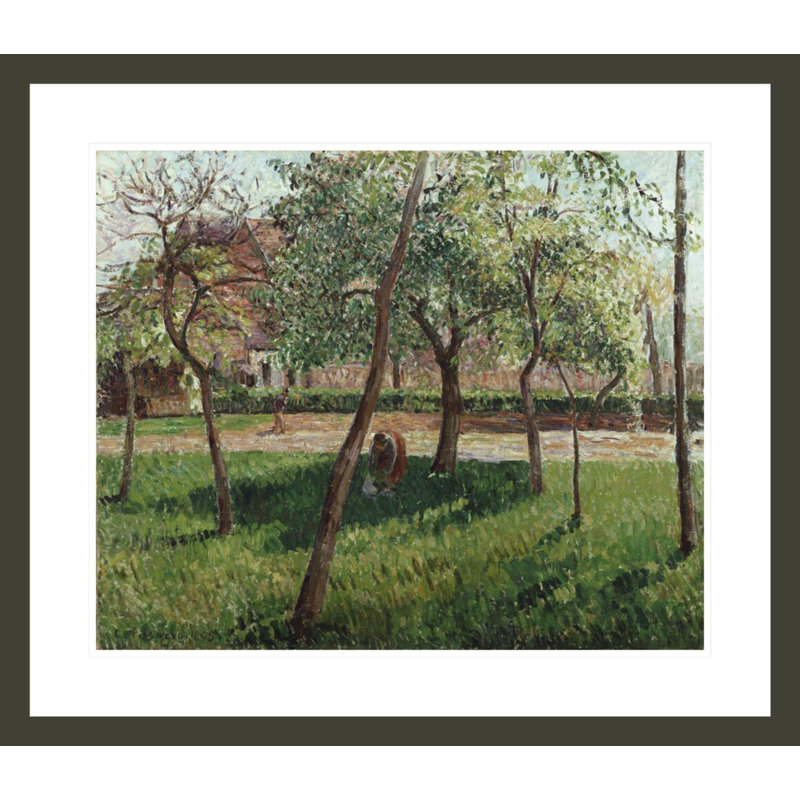 «The Enclosure at Eragny» par Camille Pissarro, impression giclée sur cadre, H 23,5 po x l 27,19 po