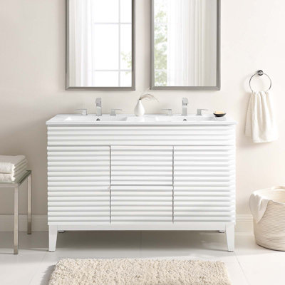 Modway Render 48" Double Sink Bathroom Vanity