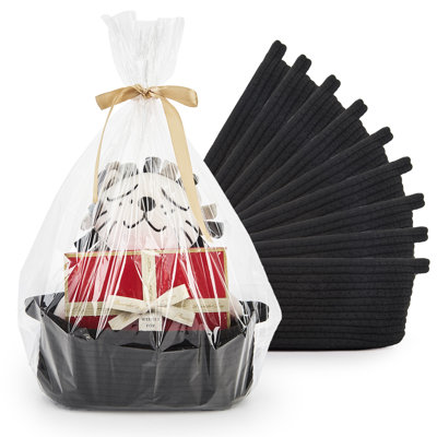 10Pcs Oval Woven Rope Gift Baskets Multipurpose Storage Basket Sets