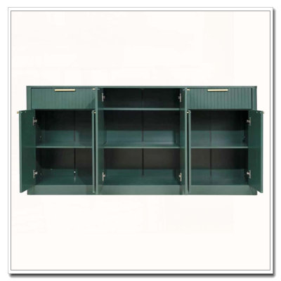 Large Fluted Buffet Sideboard with 6 Doors & 2 Drawers