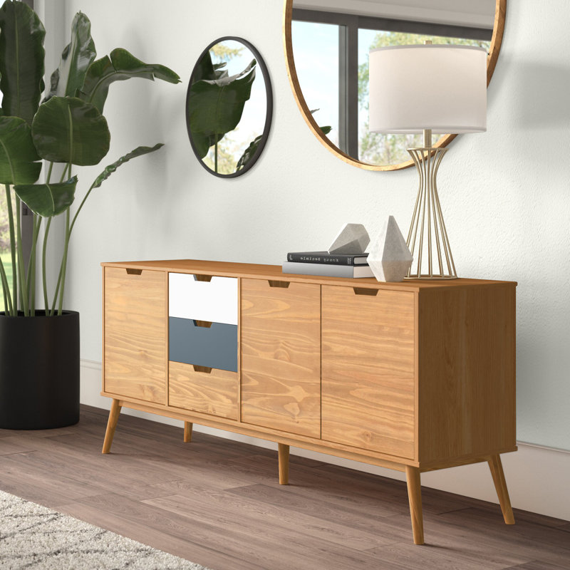 Downridge Solid Wood 171 cm W Chest of 3 Drawers