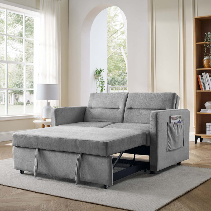 Canapé-lit avec causeuse Loveseats, Gris chenille