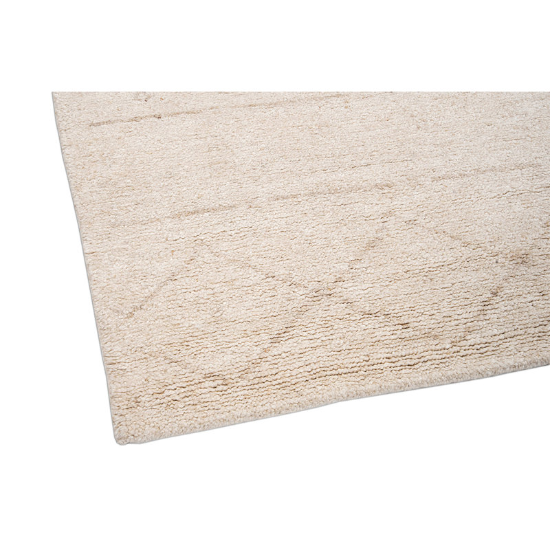 Tapis beige / ivoire / brun noué à la main de haute qualité, Rectangle 8 pi x 10 pi