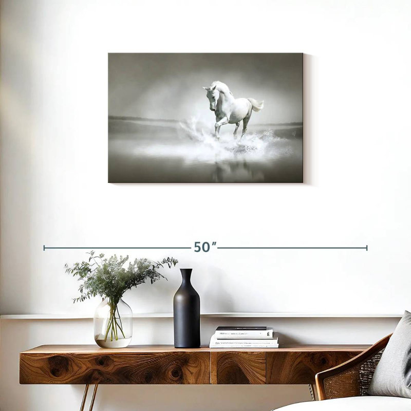 Brampt Horse On Beach, 20" H x 30" W