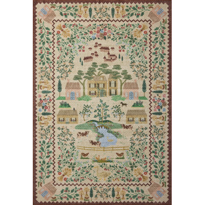 Tapis lavable à la machine Rifle Paper Company x Loloi Orchard