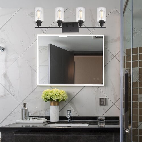 17 Stories Shirk 4 - Light Dimmable Vanity Light & Reviews | Wayfair