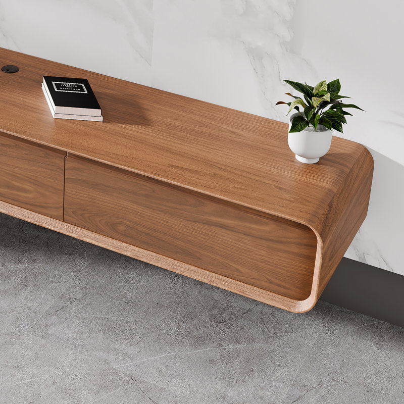 Meuble télé flottant Modern, Marron foncé