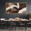 «Grunge Abstract Paint Stroke Effect Mid Mid Century Shape Contemporary Abstract Dynamic Black and White», reproduction encadrée sur toile-96074530-111376716