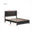 Lit pour grand lit tapissier noir Pu