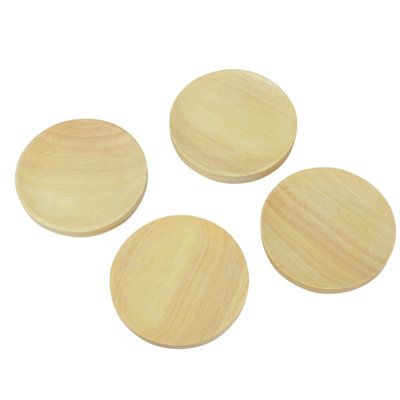 Assiettes à vin en bois 4,5 po