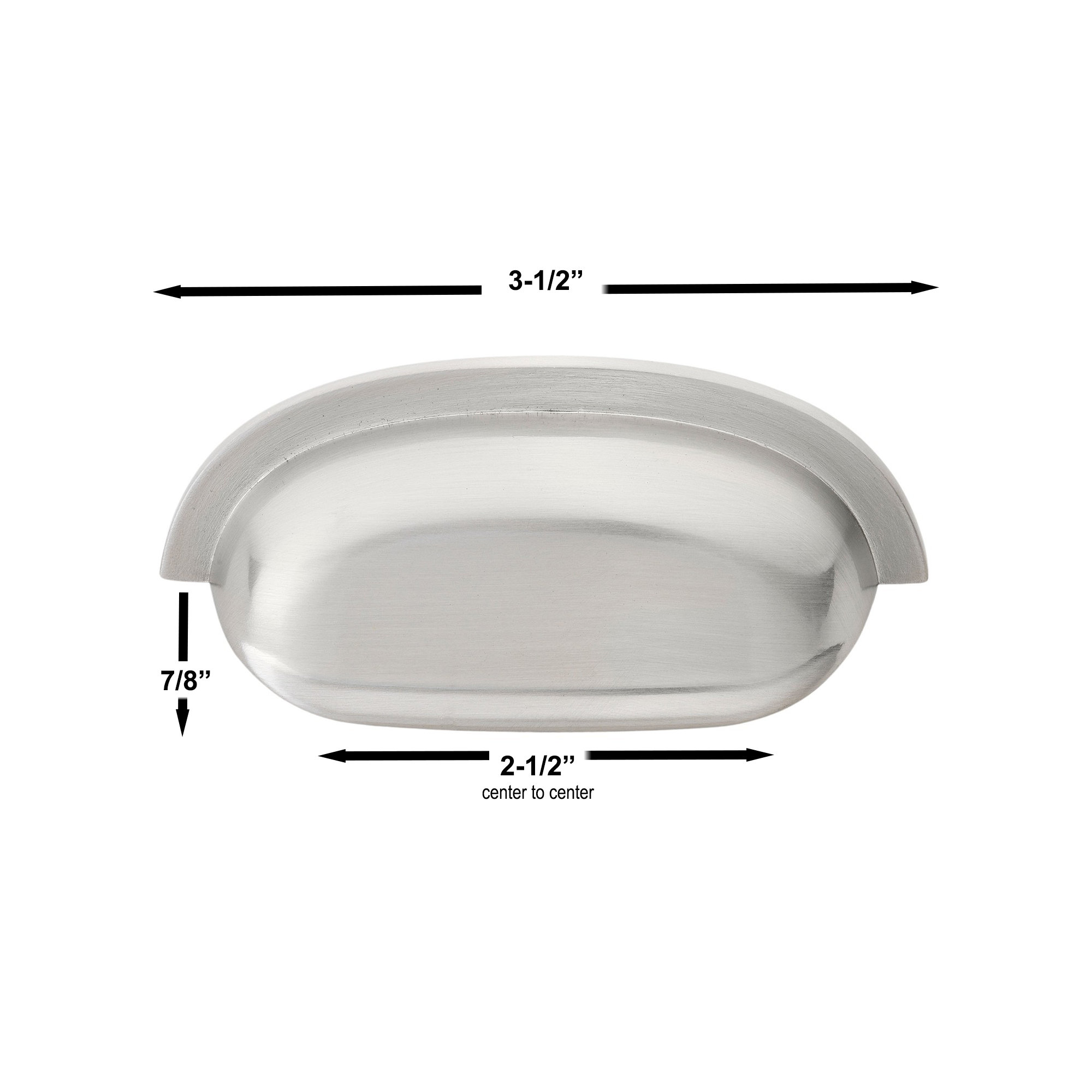 Classic 3" Center to Center Cup/Bin Pull, Champagne Gold