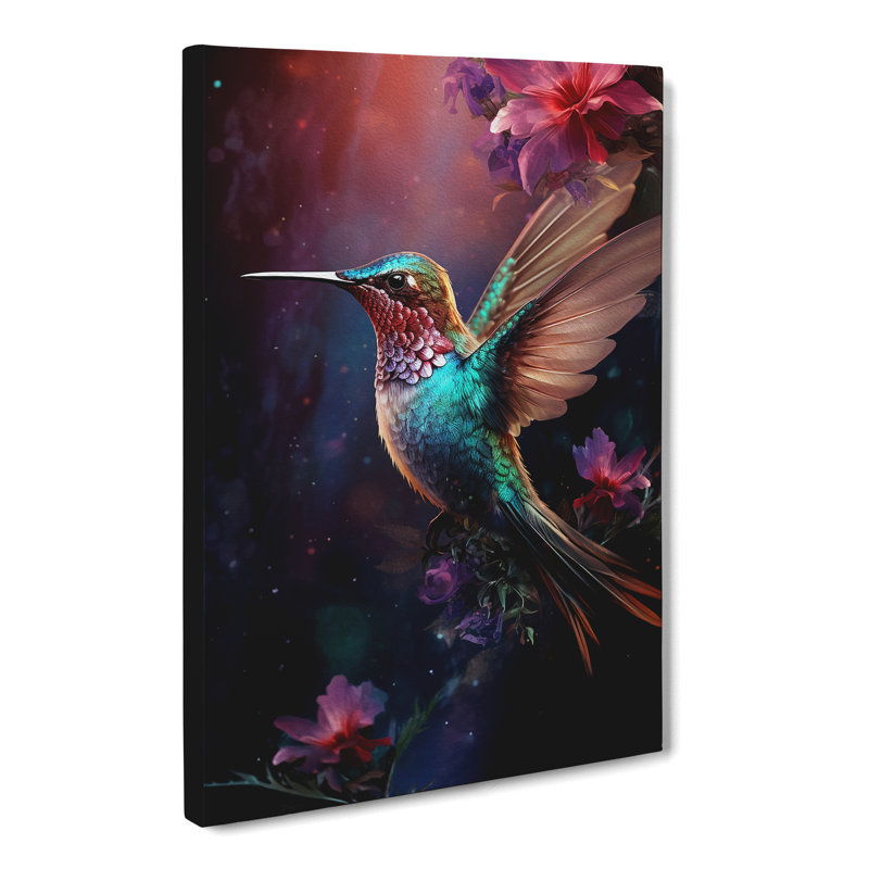 Hummingbird Digital Art No.2 - Wrapped Canvas, 50cm H x 35cm W x 3cm D