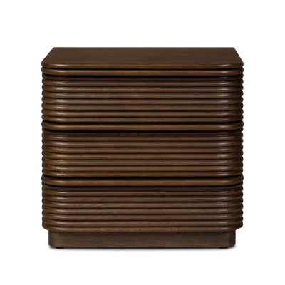 Benny 3 - Drawer Solid Wood Nightstand