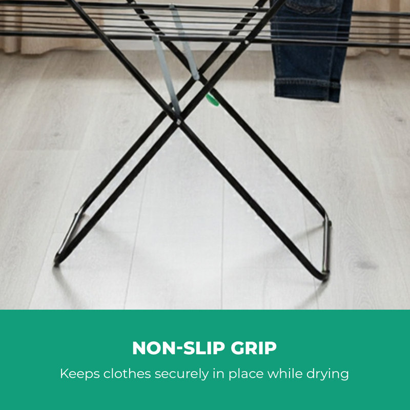 ROYALFORD 2 Tier Clothes Airer | Foldable Indoor Outdoor Clothes Drying Rack with 23 Bars| 27m Laundry Dryer Stand | Non-Slip Feet Space Saving Easy to Assemble Portable Clothes Dryer